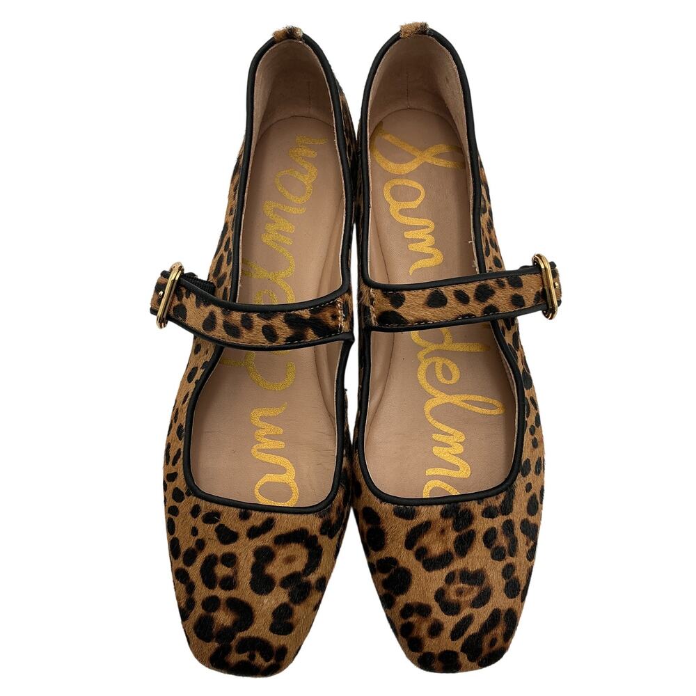 Sam Edelman Leopard Print Multicolor Michaela Mary Jane Flats Size 8 - Picture 6 of 7
